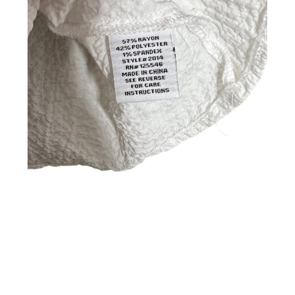 Habitat Women Top White Crinkle Lagenlook Size Small Clothes To Live In - Picture 4 of 6